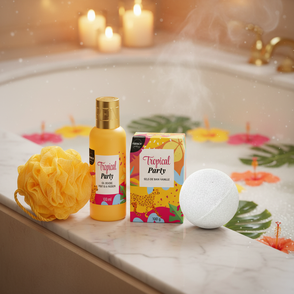 Mini Bathtub Tropical Party Gift Set for an Unforgettable Bathing Experience