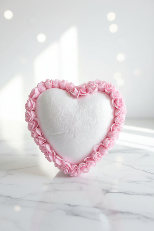 Rozenhart roze handgemaakt 25cm - Uniek en stijlvol