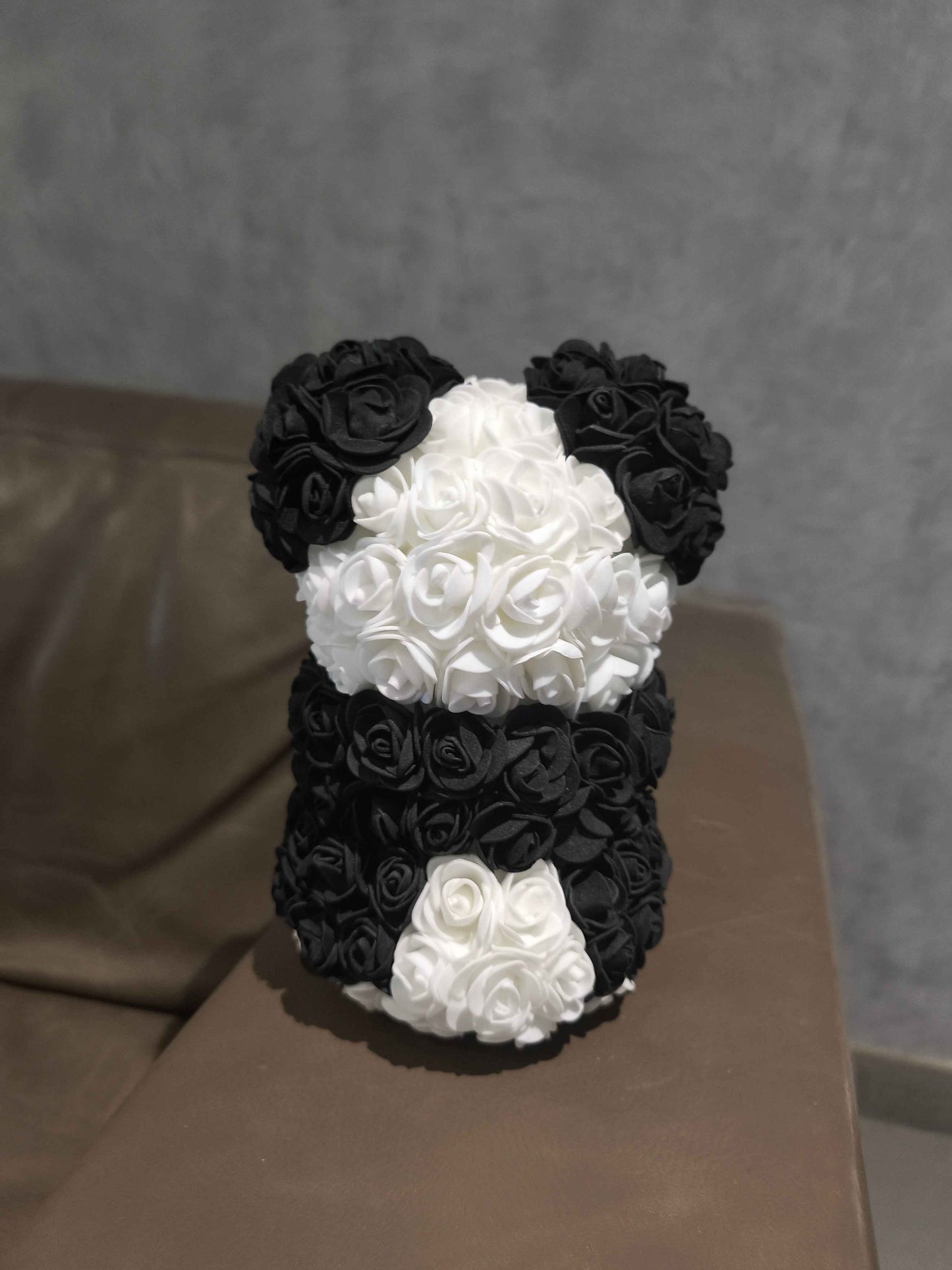 panda bloemenbeer met hart 25cm handgemaakt