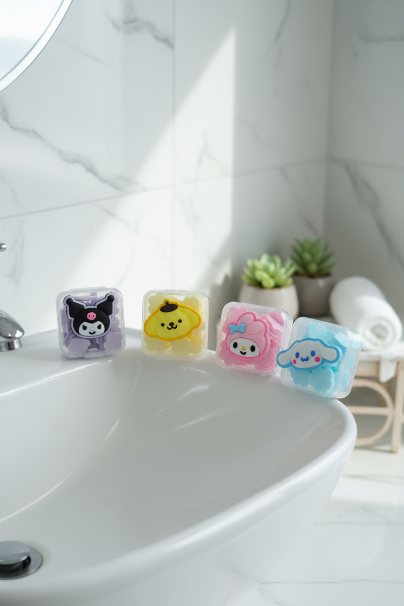 Papieren Zeepblaadjes voor Kinderen – Eenvoudig Hygiëne met Sanrio Speeltjes