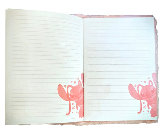 Pluchen notitieboek – Disney Stitch of Angel (A5 | 80 vel)