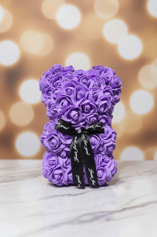 Rozen Beer Paars 25 cm Handgemaakt voor een Unieke Decoratie