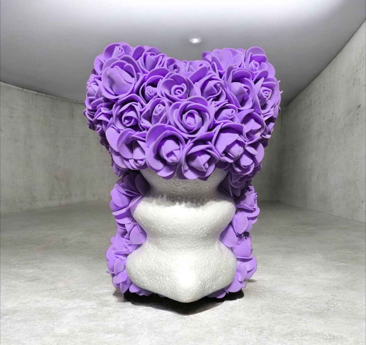 Rozen Beer Paars 25 cm Handgemaakt voor een Unieke Decoratie