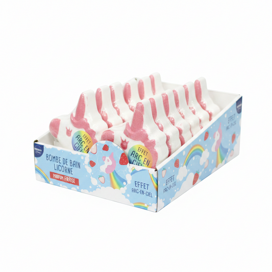 Badbom Eenhoorn Aardbeiengeur met Regenboogeffect - 150 gr