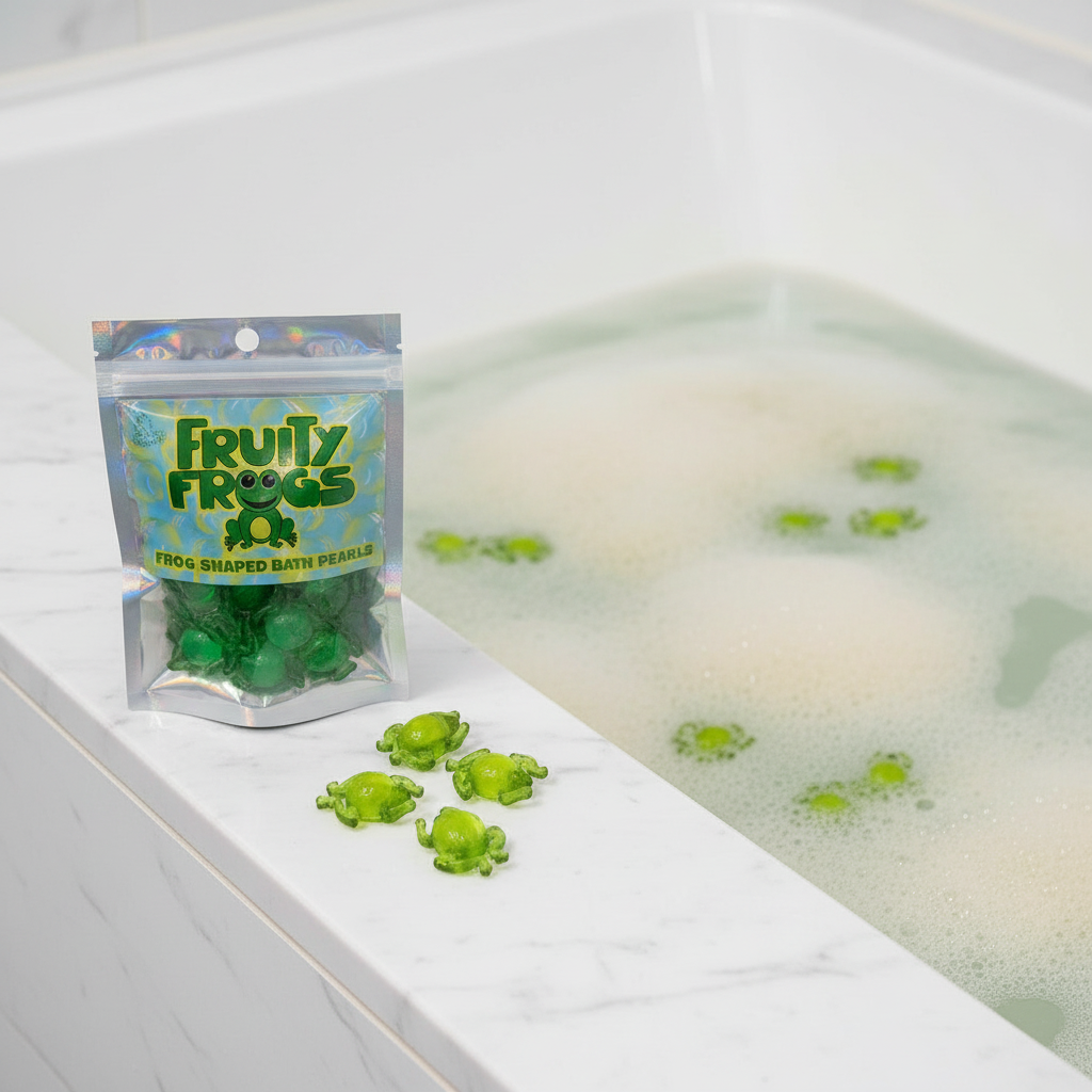 Fruity Frogs - Kikker badparels met kiwi geur, 10 Stuks