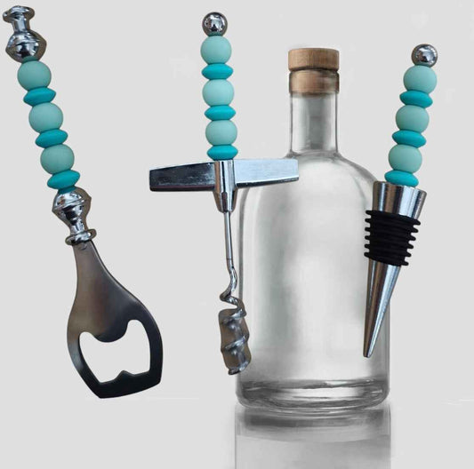 Cadeausets flessenopener,kurkentrekker en wijnflesstop