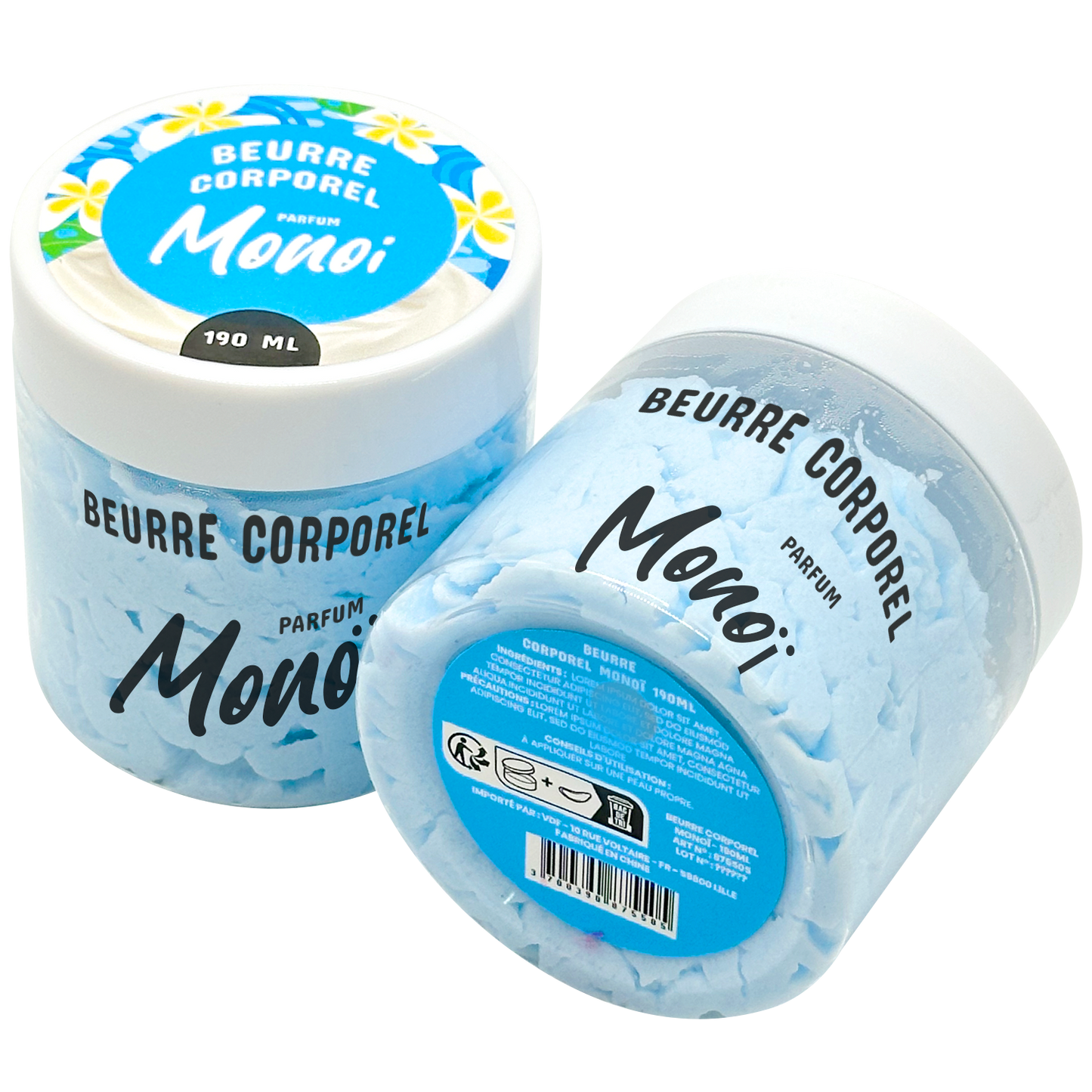 Lichaamsboter geklopt - 190ml - Monoï geur - FT