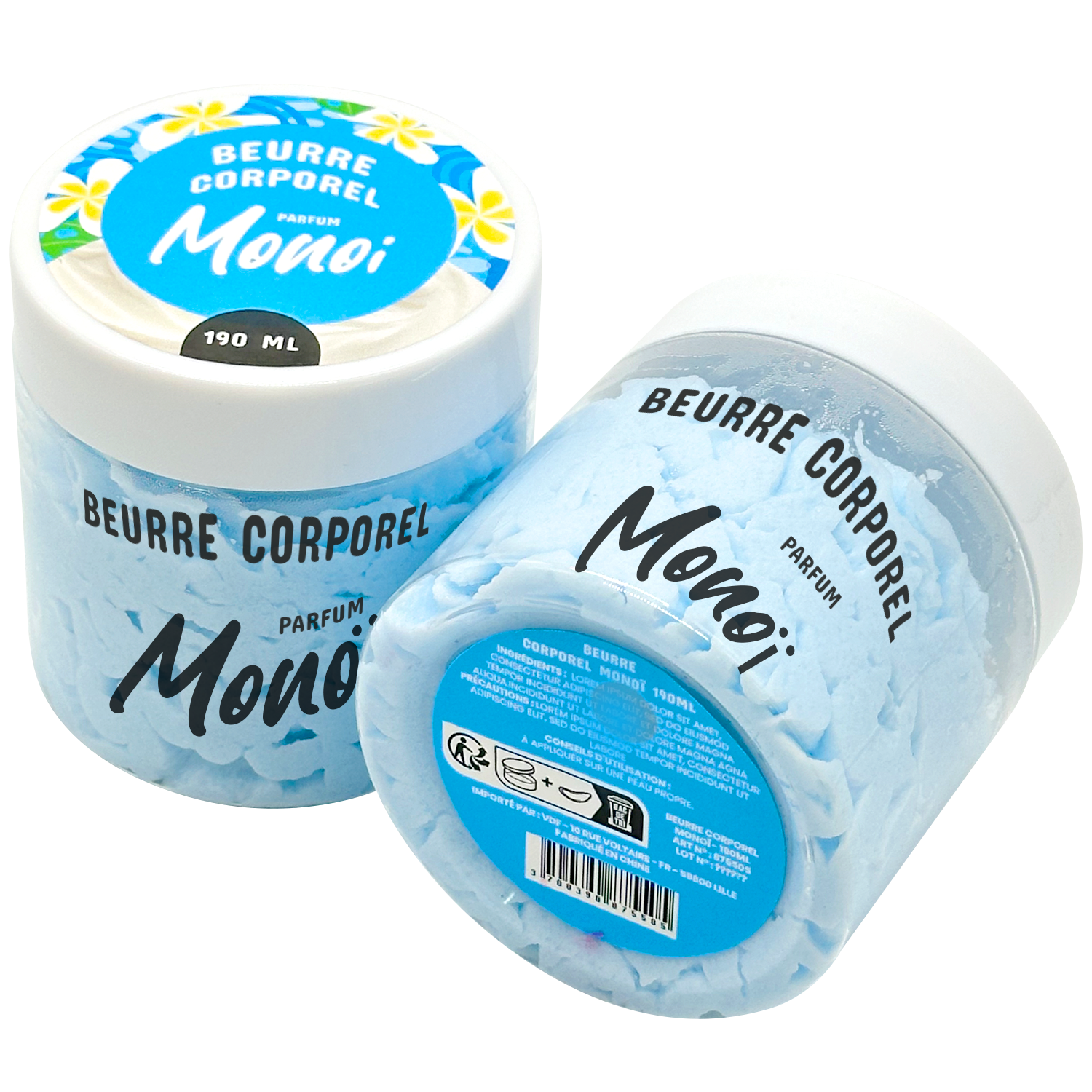 Lichaamsboter geklopt - 190ml - Monoï geur - FT