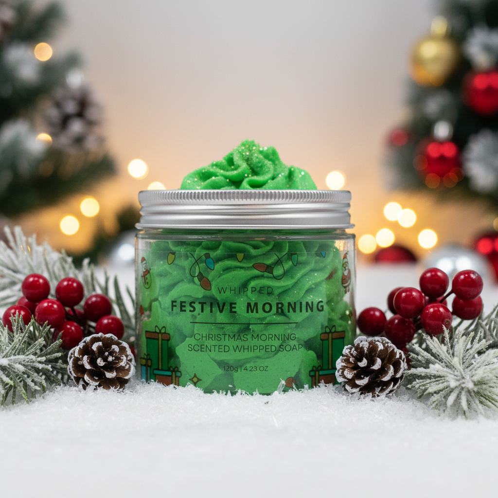 whipped cream soap: Strawberry & kiwi