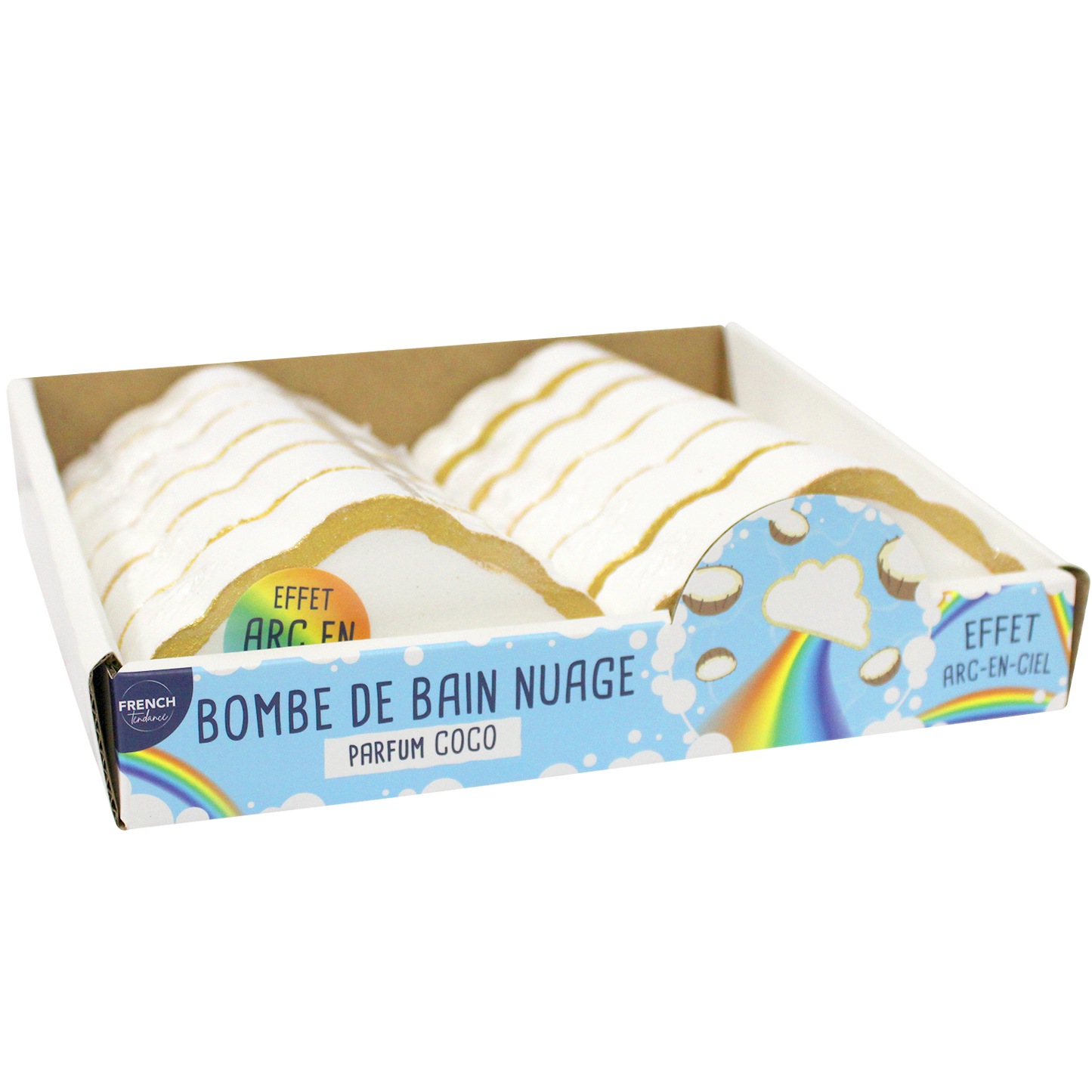 Badbom 150 gr - wolk regenboogeffect - Kokosgeur