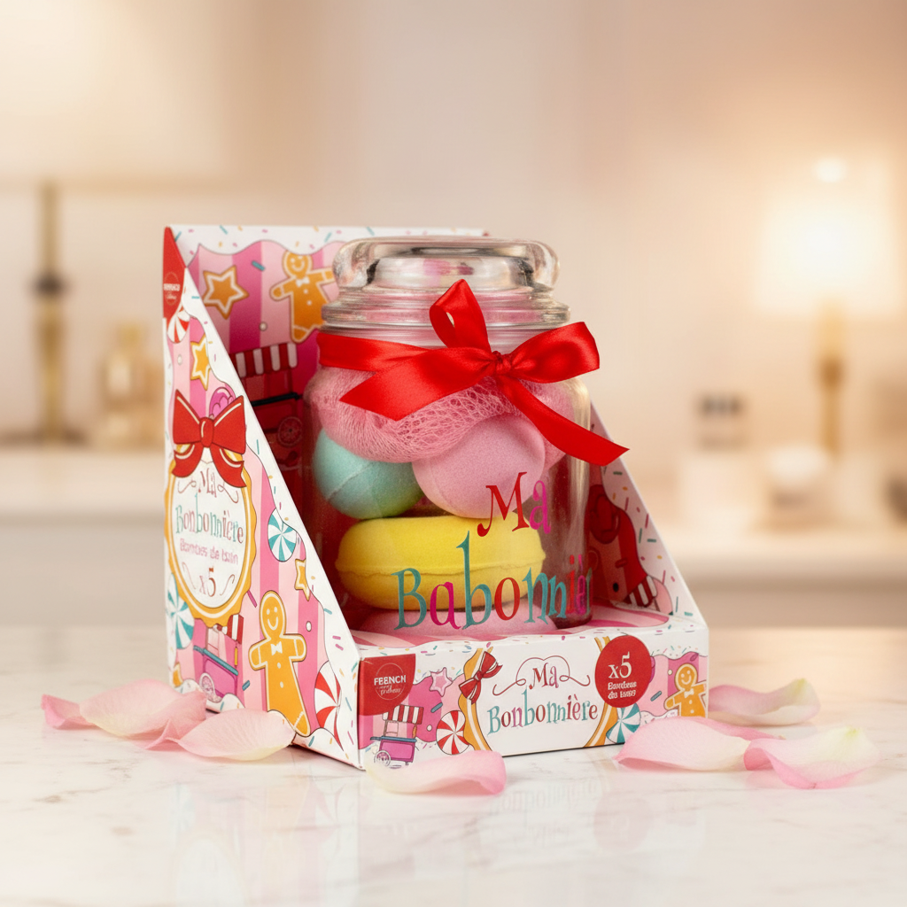 Badbommen Snoeppot Cadeauset voor een Ontspannende Badervaring
