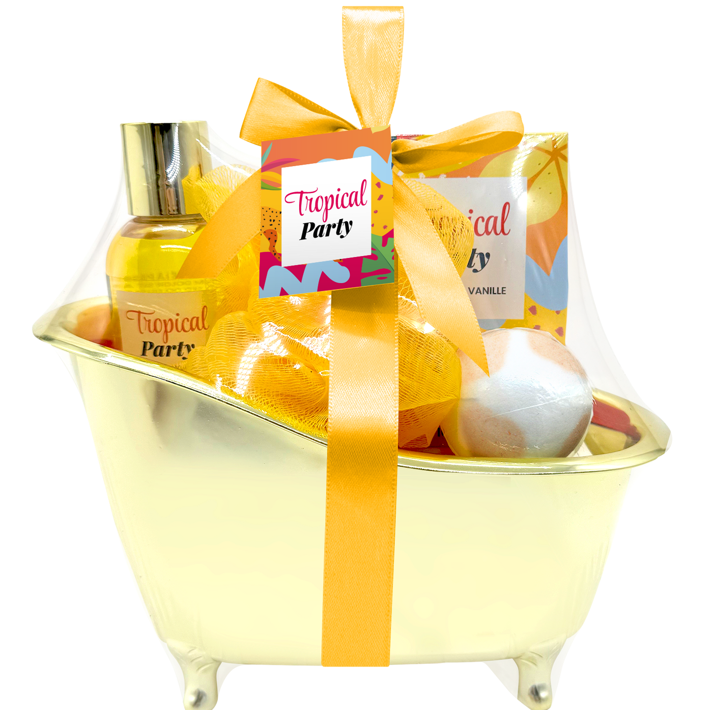 Mini badkuip Tropical Party - cadeauset