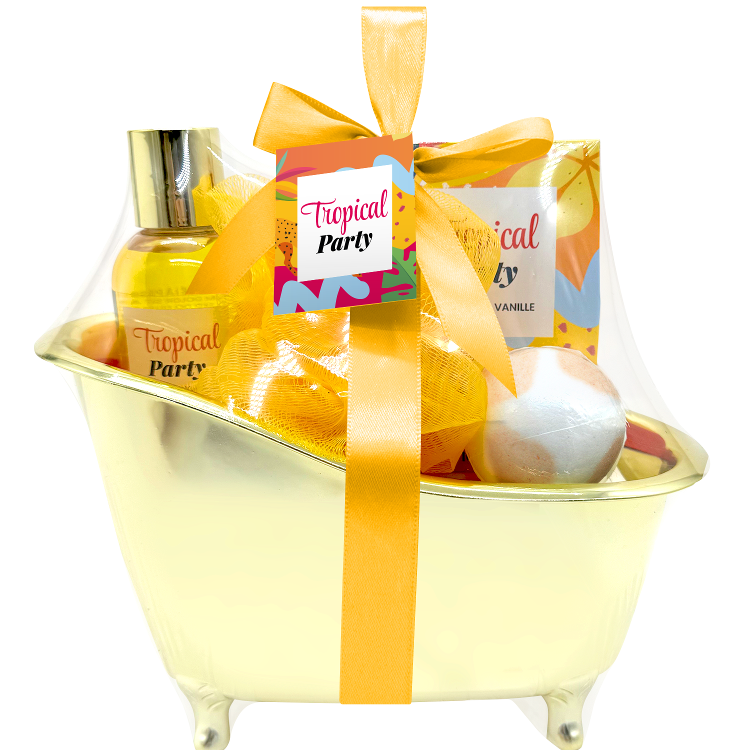 Mini badkuip Tropical Party - cadeauset