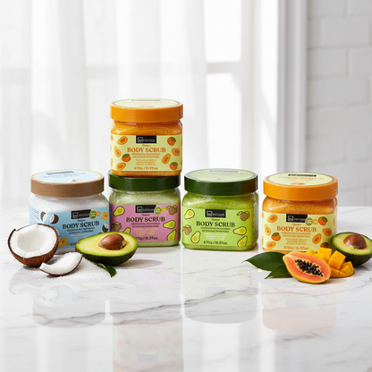 SUGAR BODY SCRUB 470G - Refreshing Sugar Body Scrub for Radiant Skin