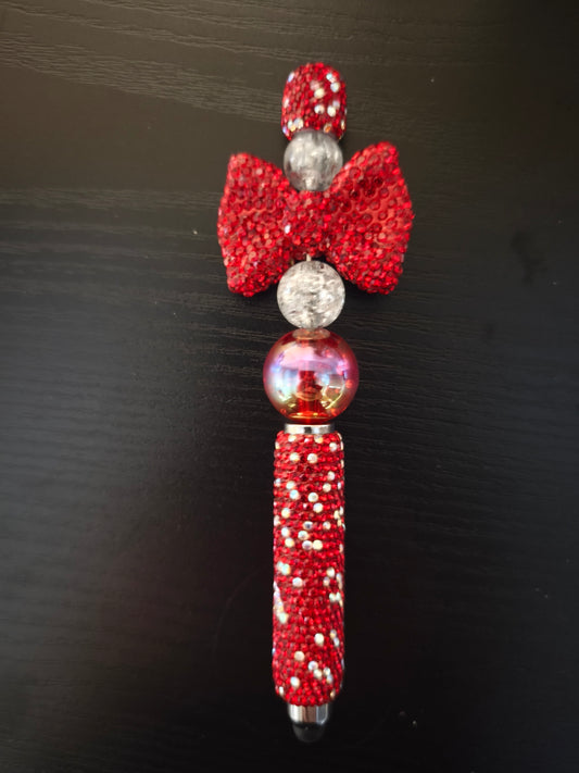 Handgemaakte luxe 2in1 combi glitter touchscreen en balpen