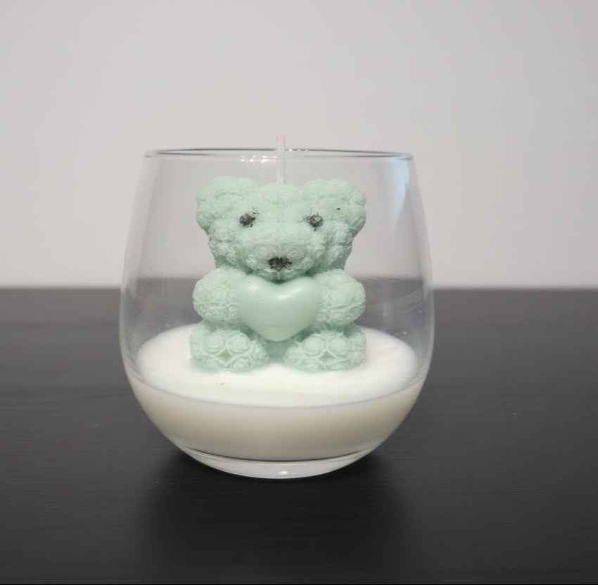 Beer met Hart Kaars – Mintgroen (in Glas)