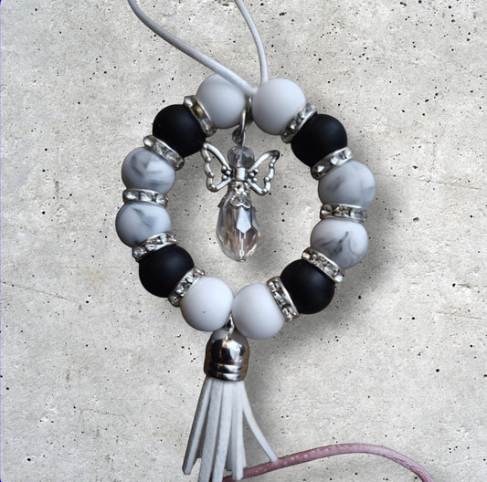 Handgemaakte Auto beschermengel Achteruitkijksspiegelhanger