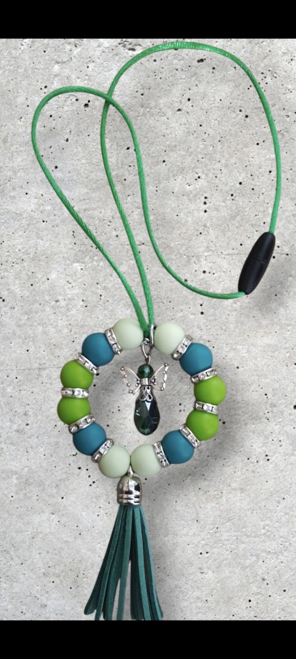 Handgemaakte Auto beschermengel Achteruitkijksspiegelhanger