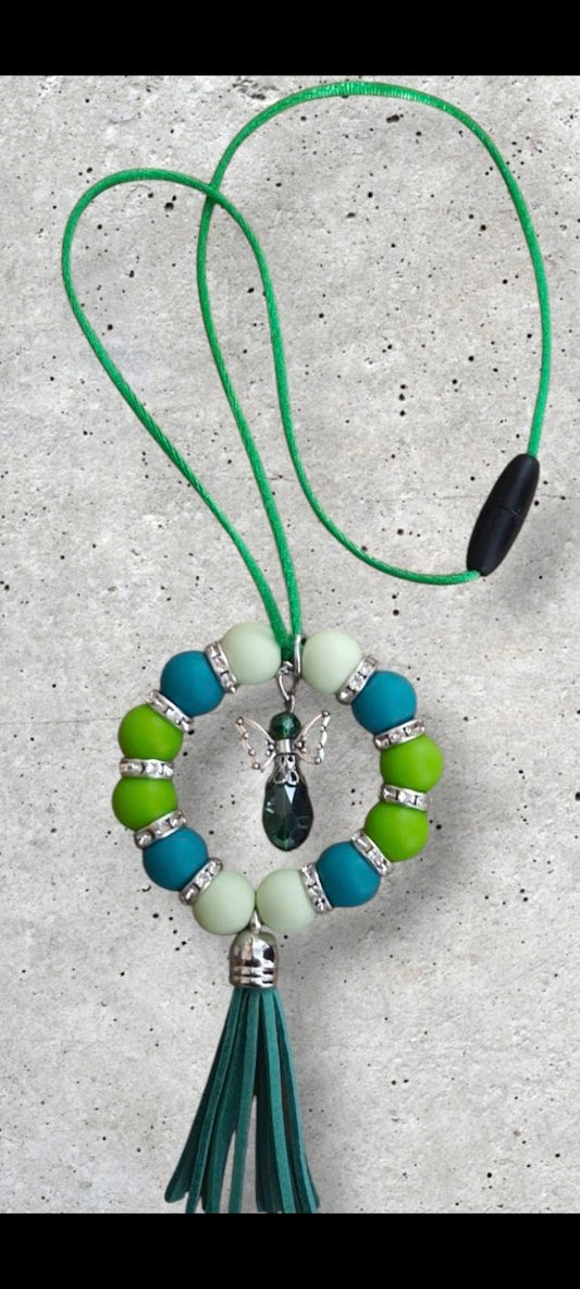 Handgemaakte Auto beschermengel Achteruitkijksspiegelhanger