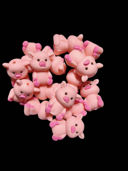 Piggy de pig siliconen kralen