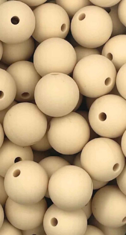 siliconen kralen beige