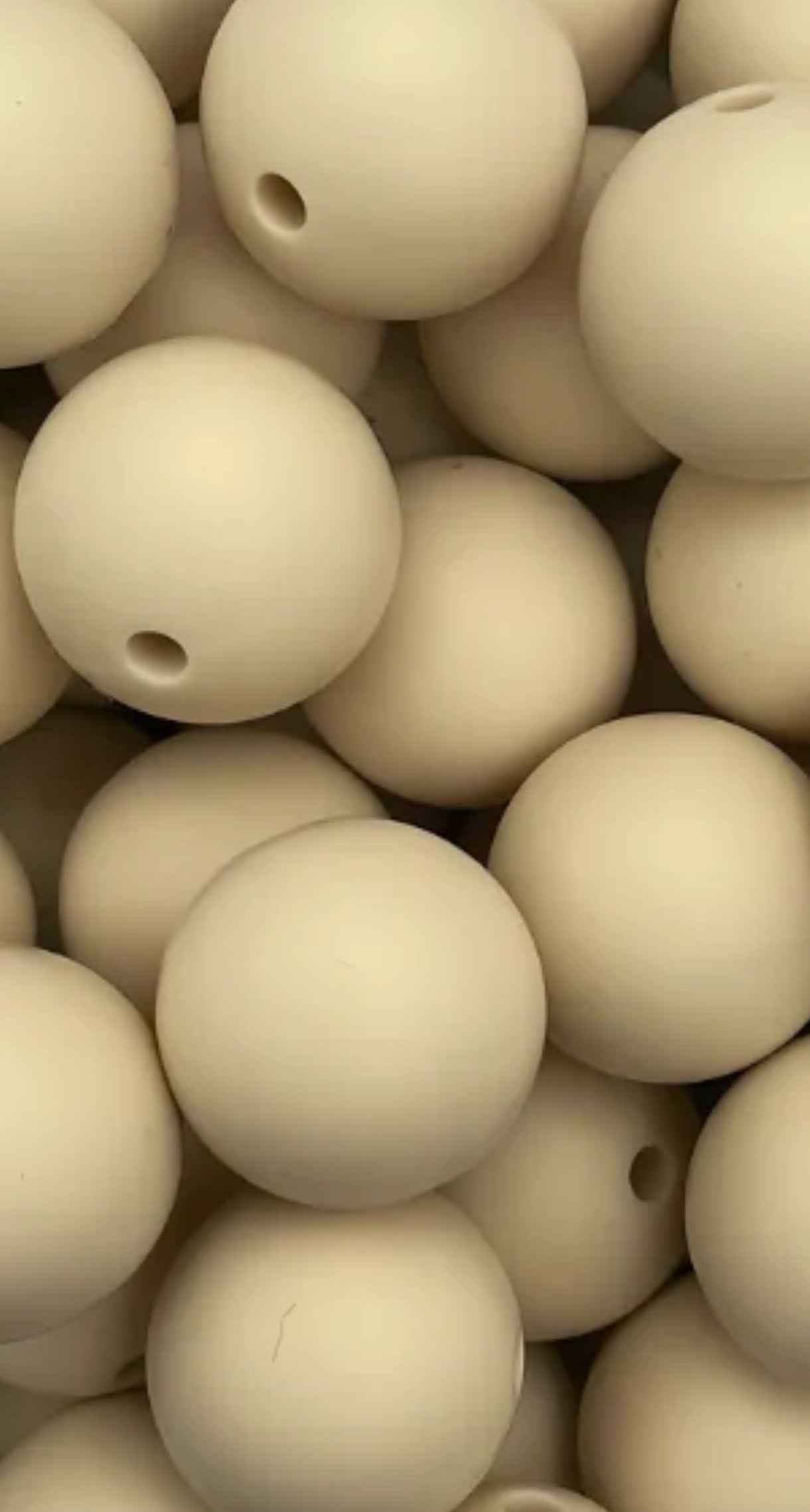 siliconen kralen beige