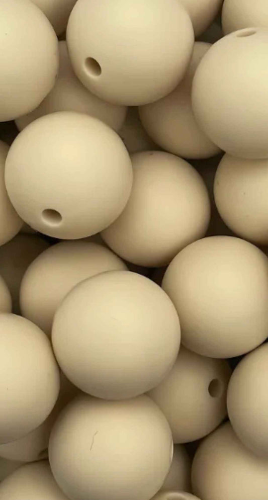 siliconen kralen beige