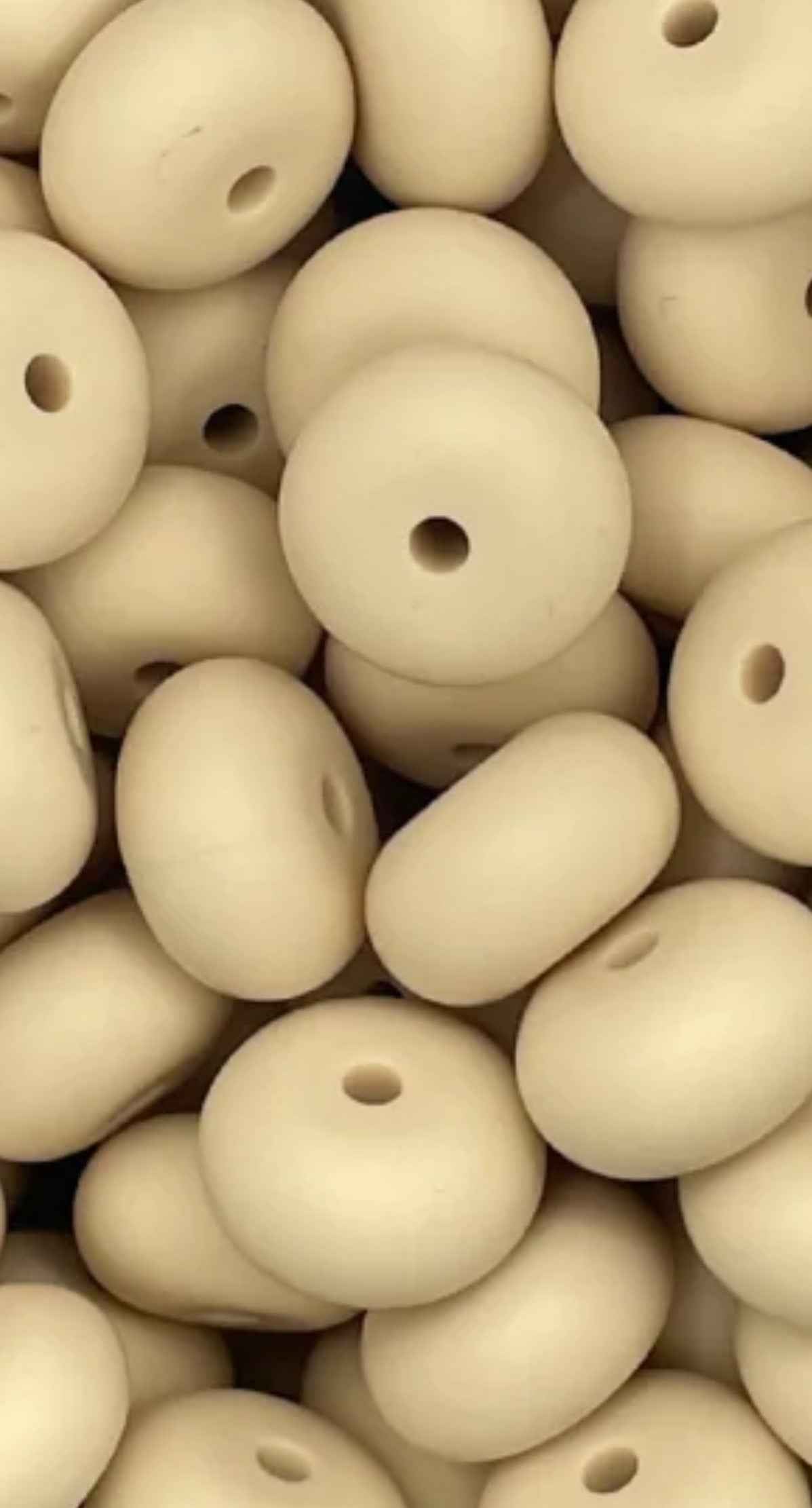siliconen kralen beige
