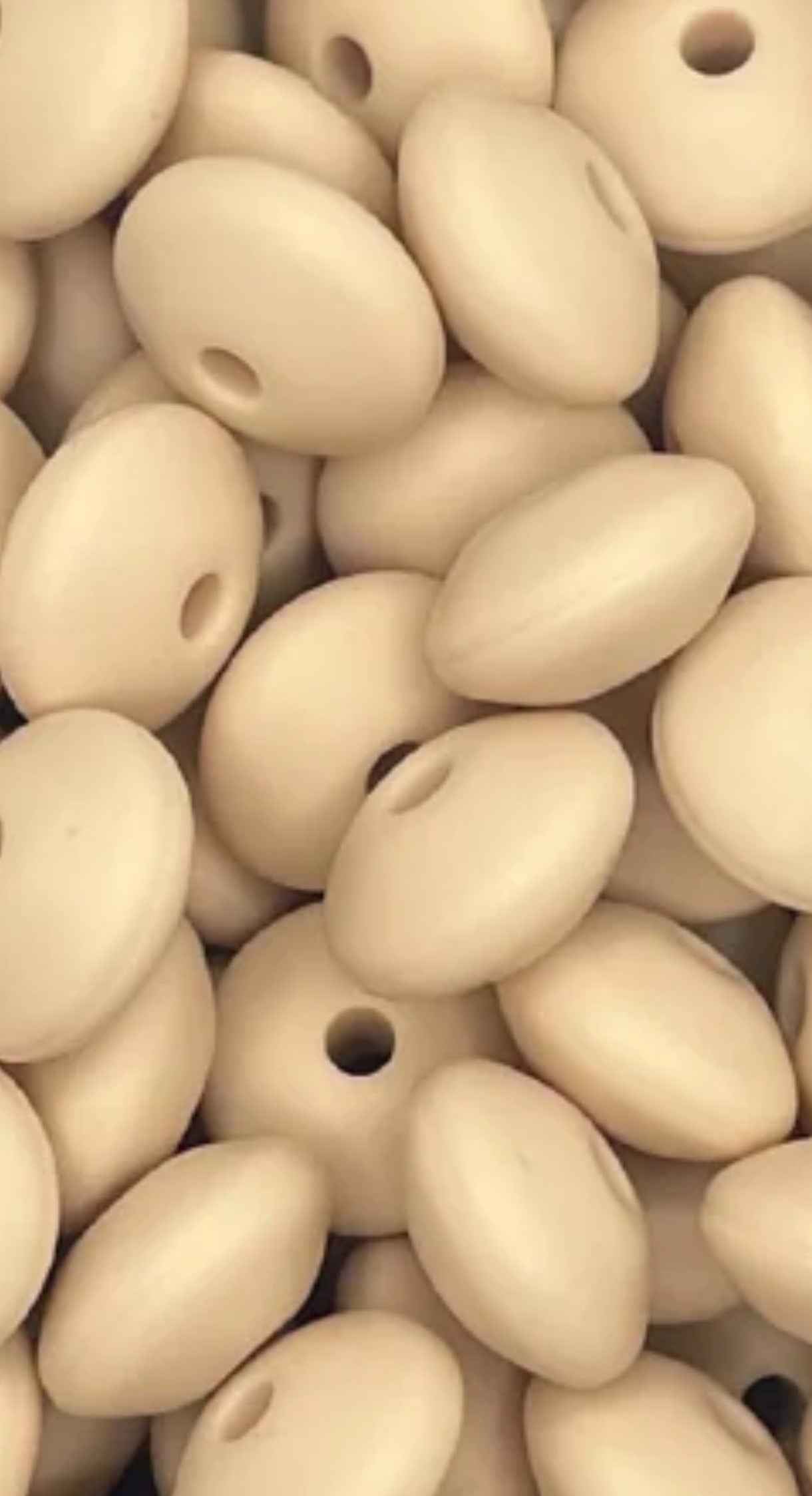 siliconen kralen beige