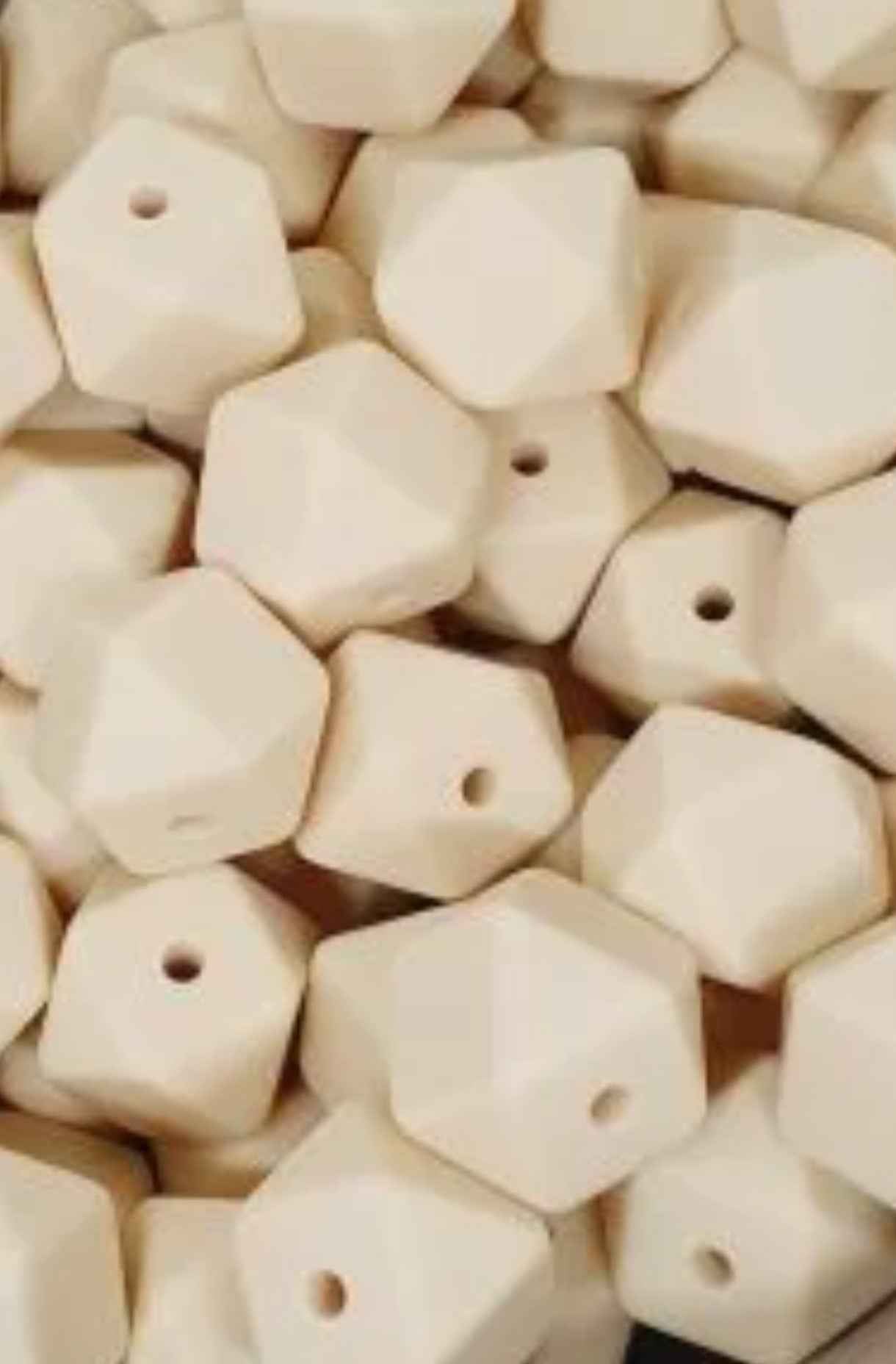 siliconen kralen beige