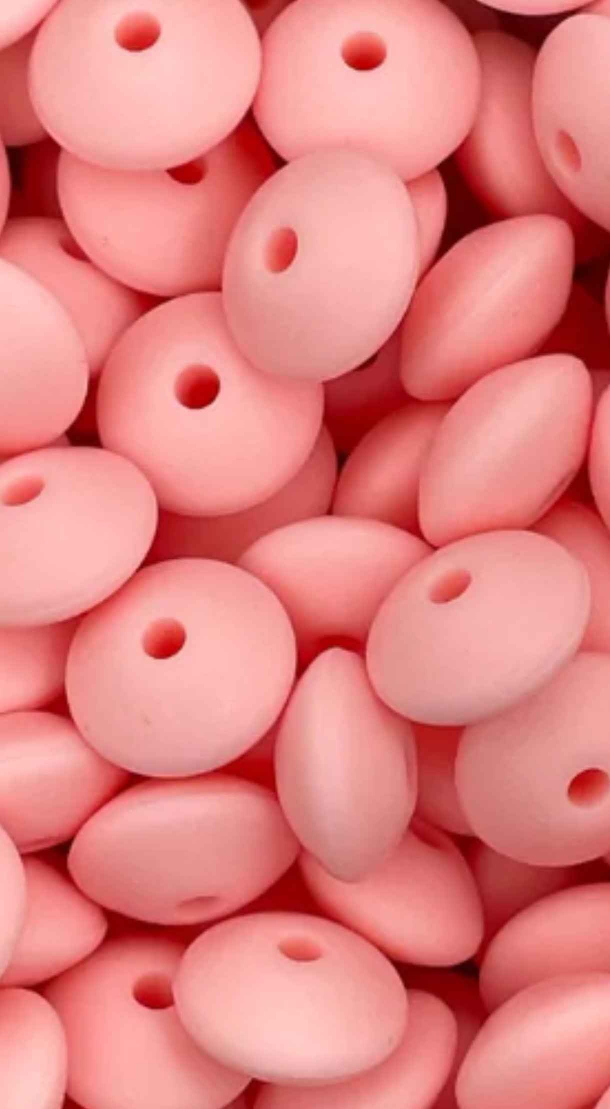 siliconen kralen baby roze