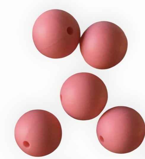 siliconen kralen koraal roze