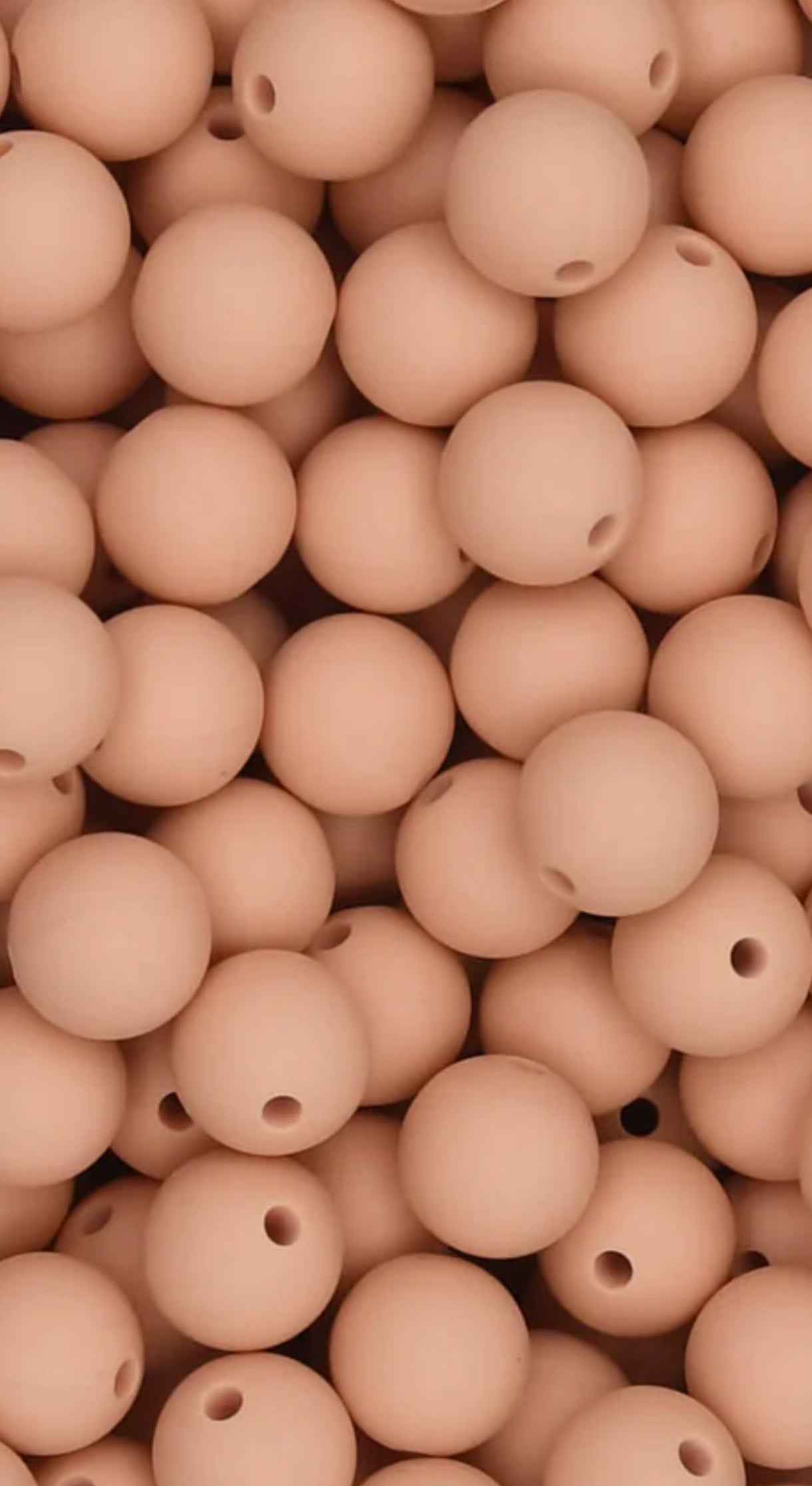 siliconen kralen zalm roze