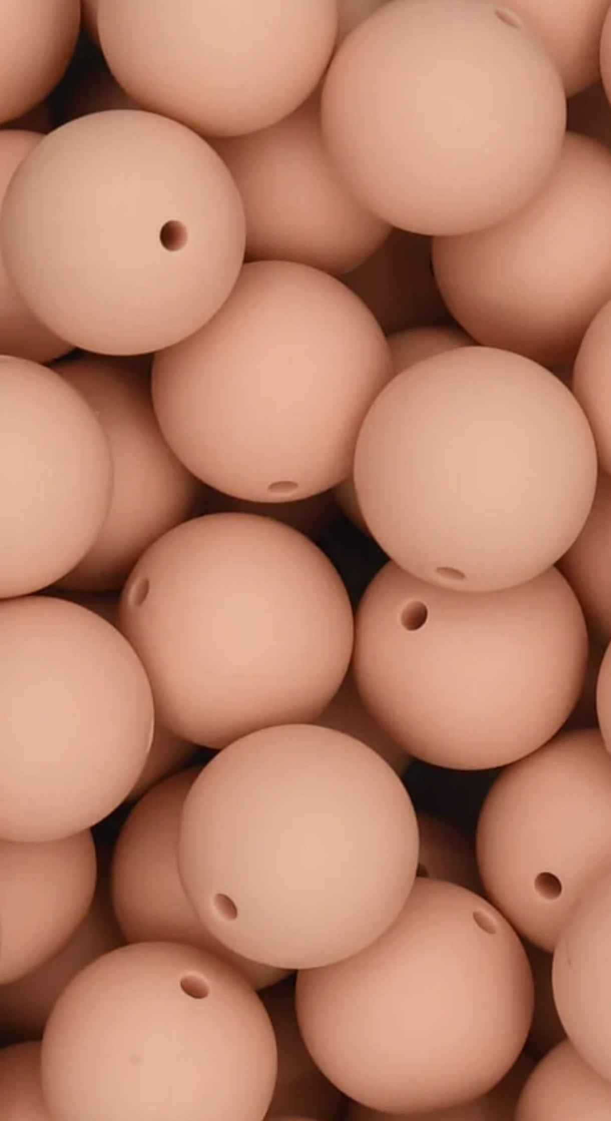 siliconen kralen zalm roze