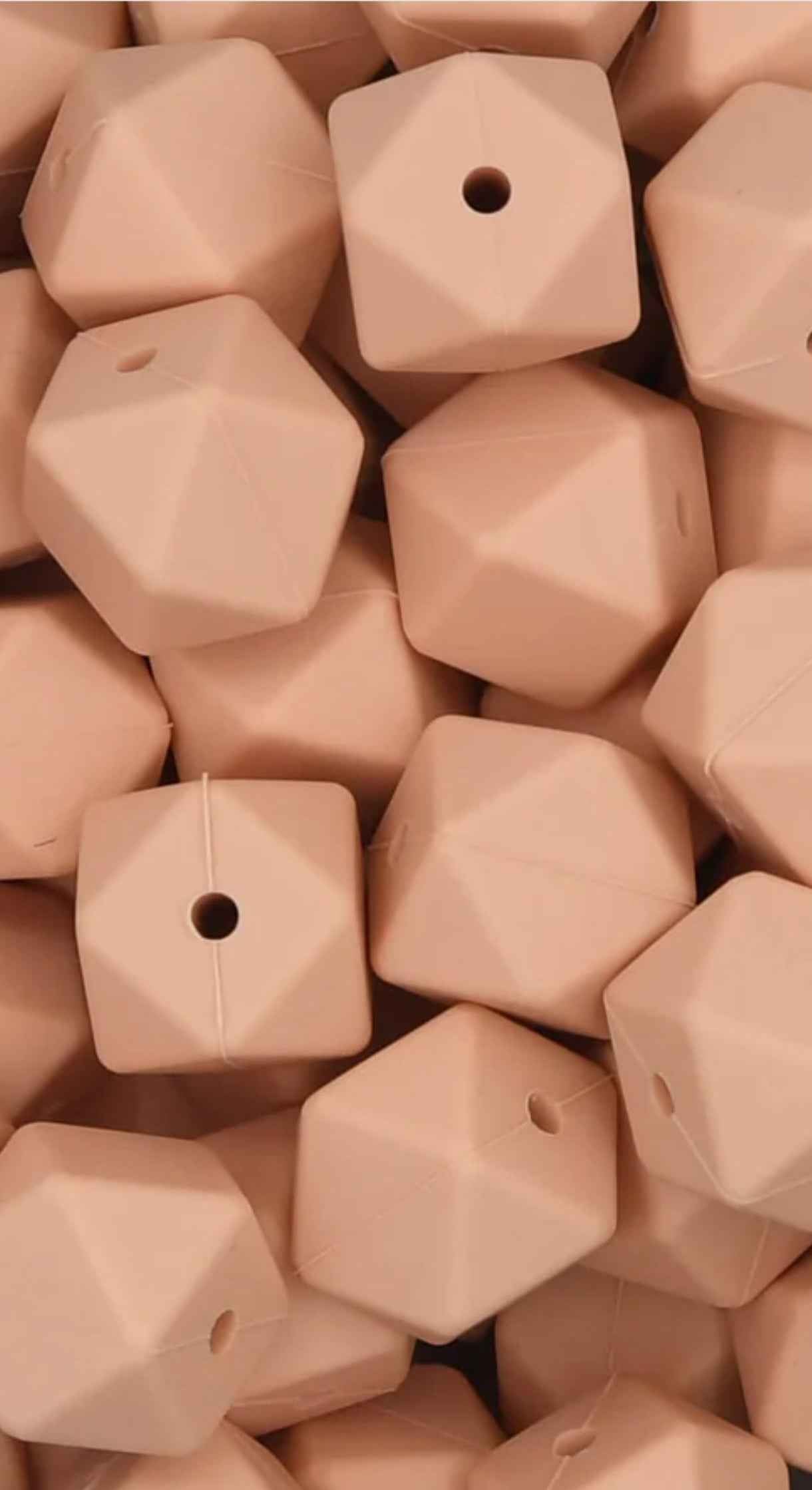 siliconen kralen zalm roze