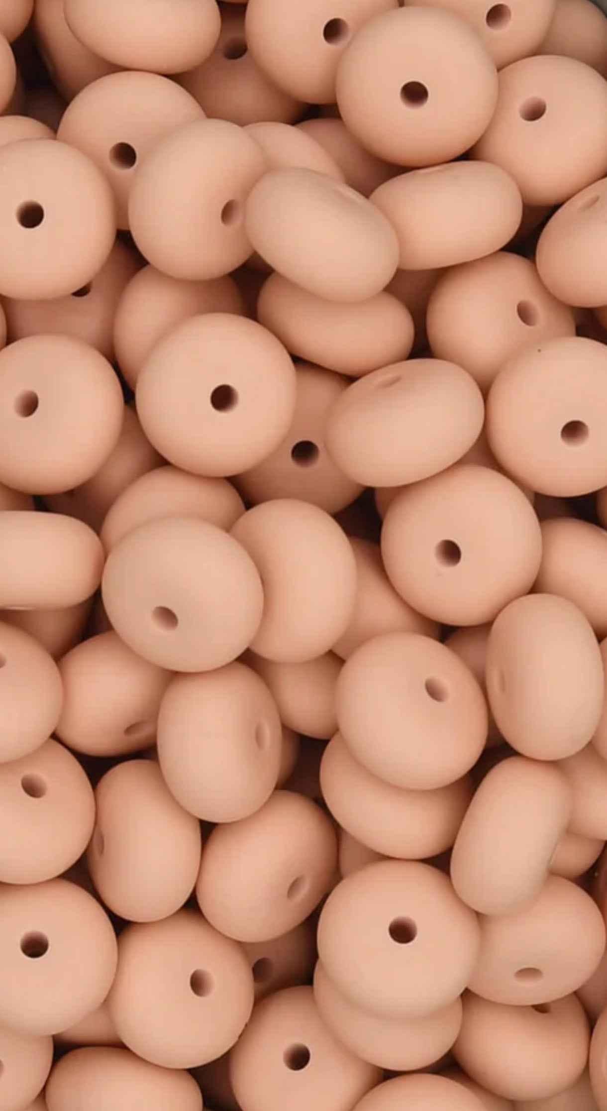 siliconen kralen zalm roze