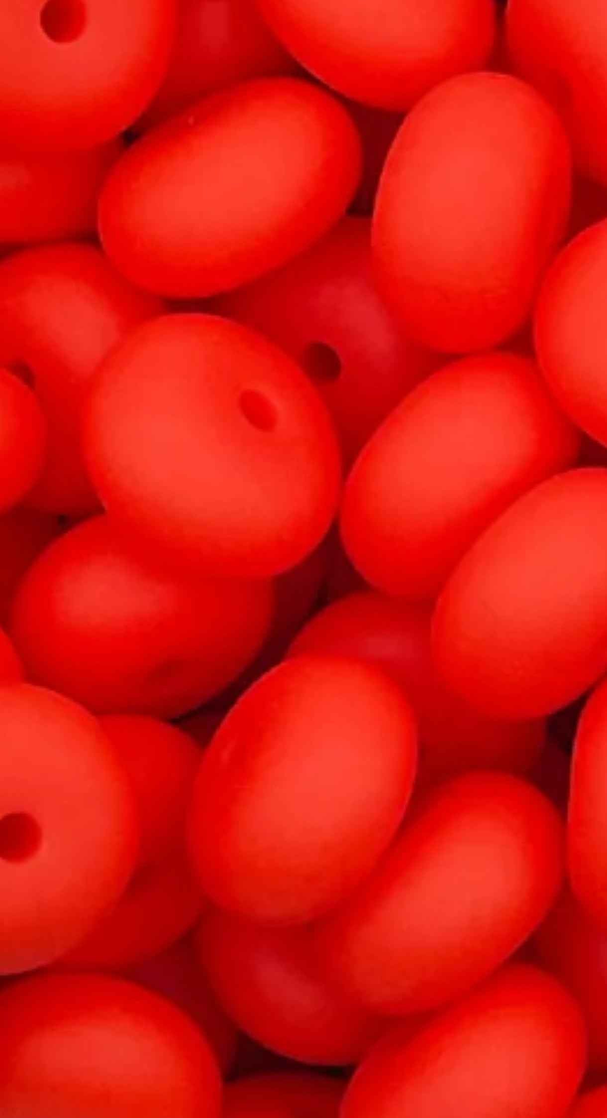 siliconen kralen helder rood