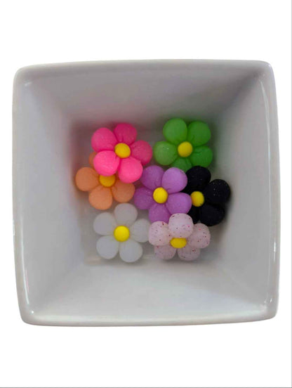 Siliconen Bloemkralen met Glitter – 2,5 cm | Voor Pennen & Armbanden