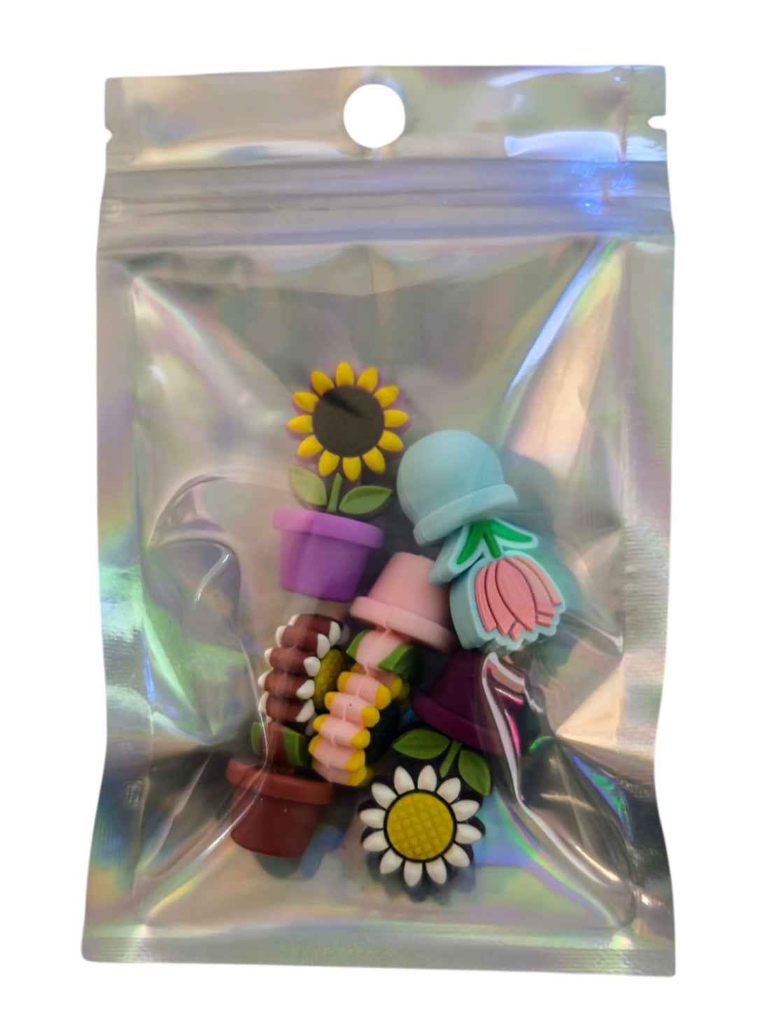 Siliconen Kralen – Zonnebloem in Bloempot Set van 5 stuks