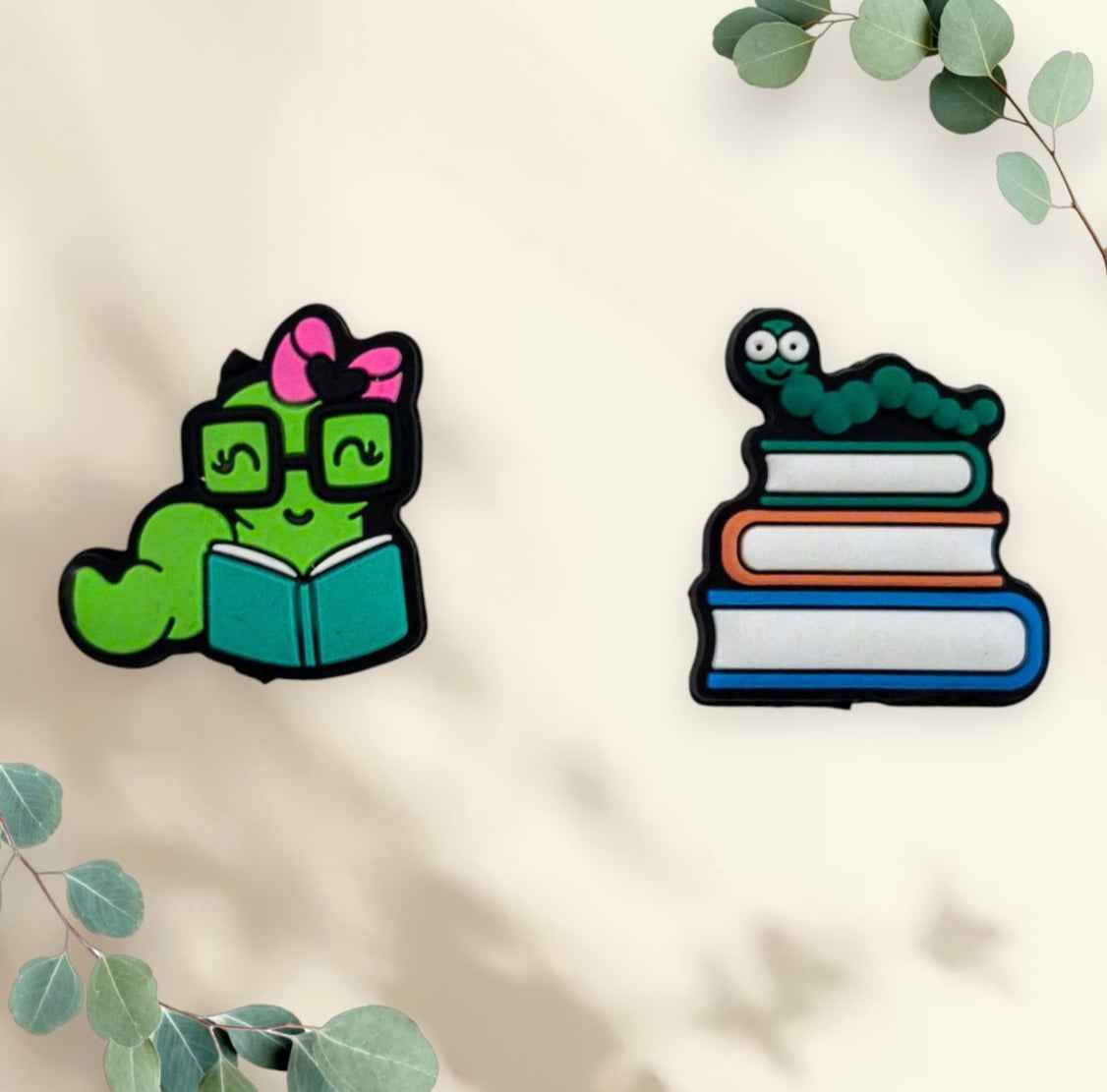 Siliconen focal kraal - “Bookworm” (3 cm)