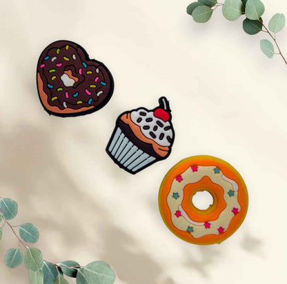 Set van 3 siliconen kralen – Bakery thema