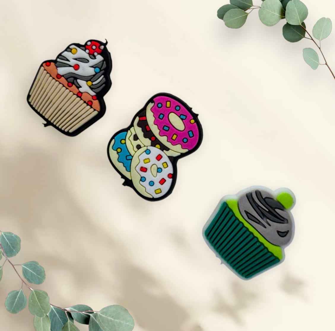 Set van 3 siliconen kralen – Bakery thema