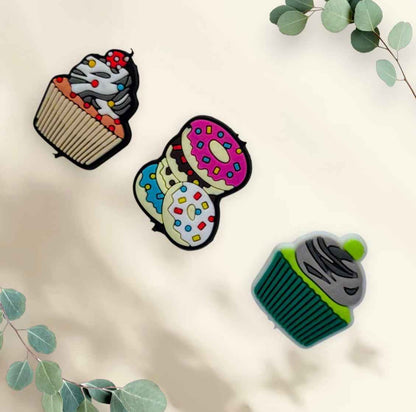 Set van 3 siliconen kralen – Bakery thema