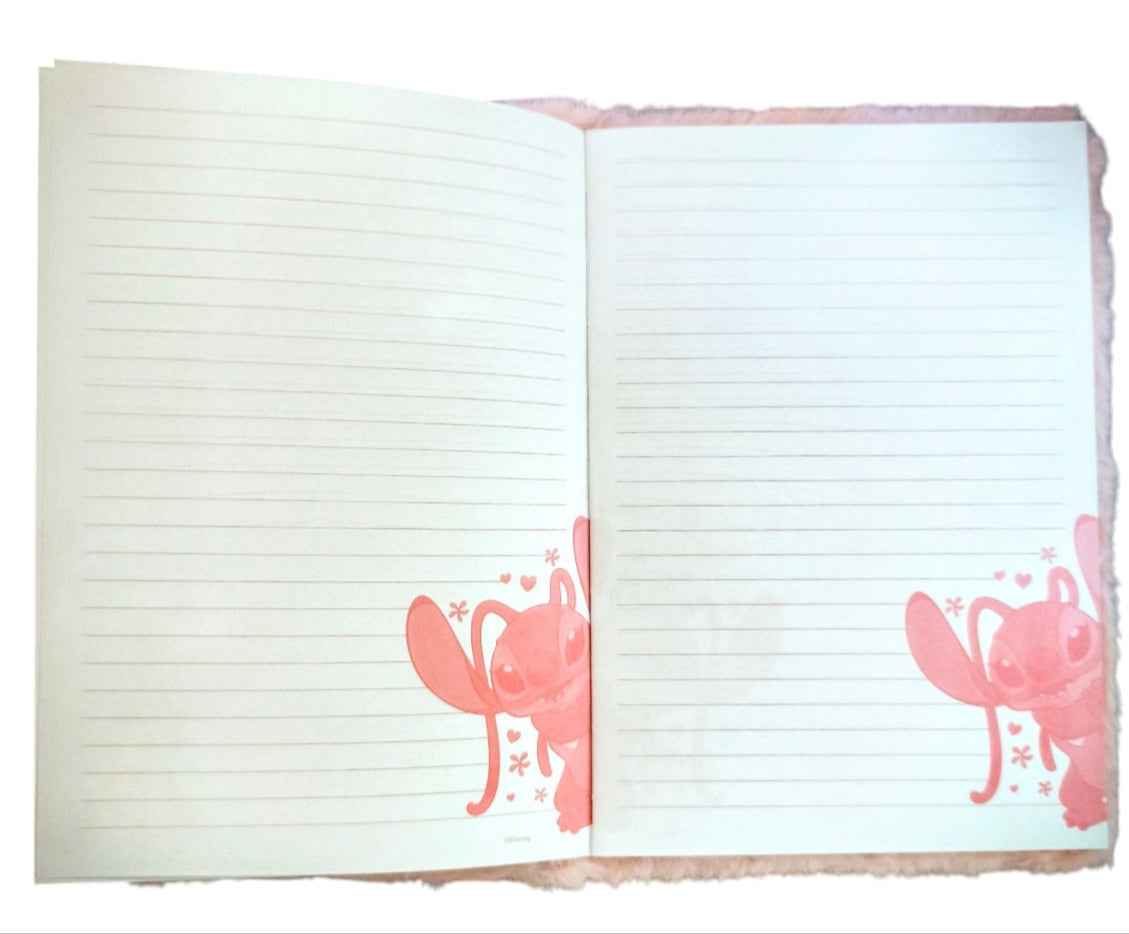 Pluchen notitieboek – Disney Stitch of Angel (A5 | 80 vel)