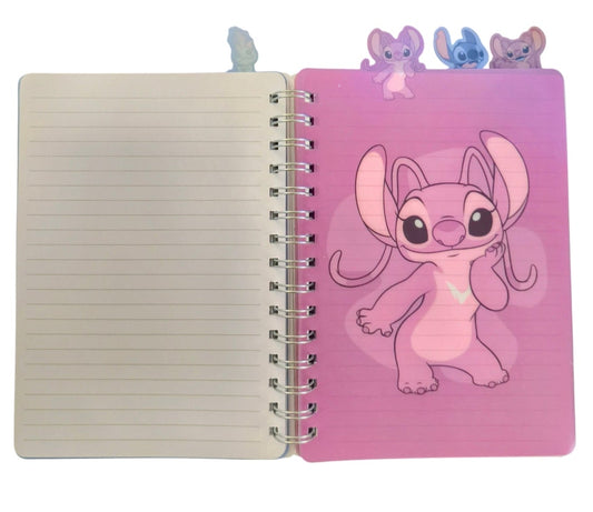 Notitieboekje met tabs – Stitch, Angel, Hello Kitty & Disney Princessen (A5 | 100 bladzijden)