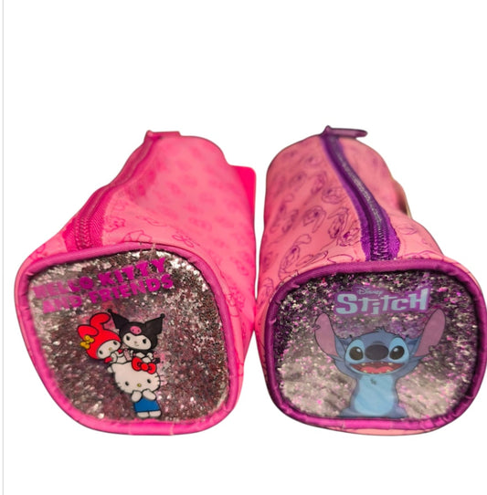 Glitter pennenzak – Stitch of Hello Kitty & Friends