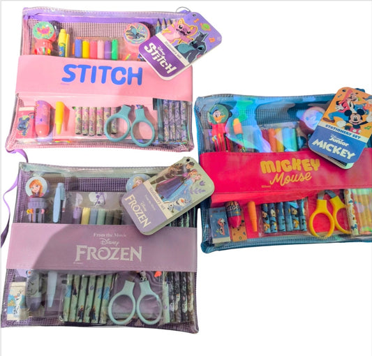 19-delige Stationery Set , Stitch, Mickey Mouse of Frozen , Complete Schrijfset voor Kids