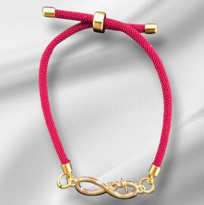 Bracelet en nylon fait main avec breloque infini