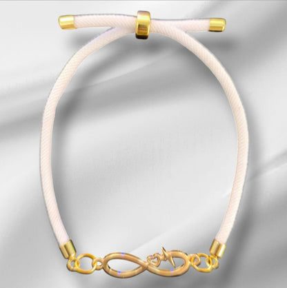 Bracelet en nylon fait main avec breloque infini