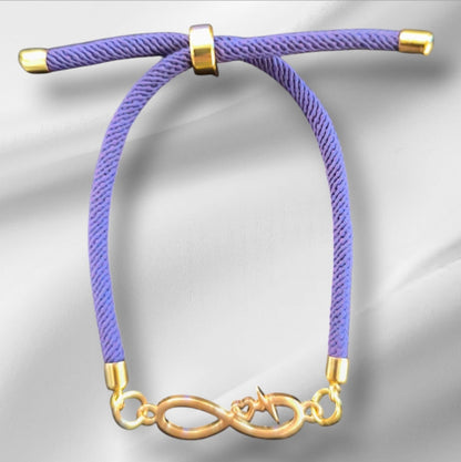 Bracelet en nylon fait main avec breloque infini